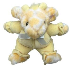Vintage 90s Giraffe Rattle Baby Plush Yellow Russ‎ rockabye Stuffed Animal Lovie